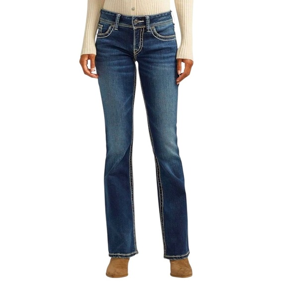 Silver Jeans | Suki Fluid Mid Slim Bootcut Jeans Women’s Sz 29 EUC - Picture 1 of 11